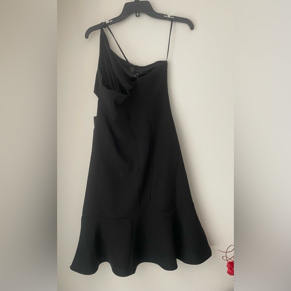 Lea & Viola Black One Shoulder Cutout Dress Size Medium - Picture 4 of 7